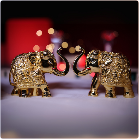 Golden Elephant Figurine –  Prosperity & Success