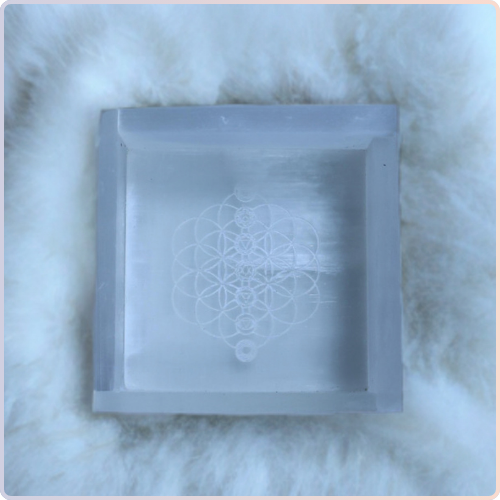 Selenite Box with 7 Chakra Engraving