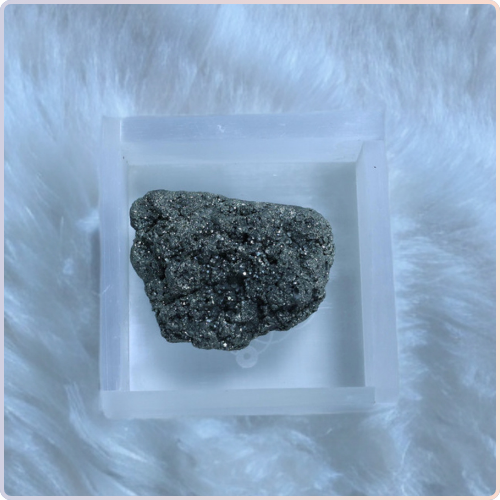 Pyrite Raw Stone with Selenite Box